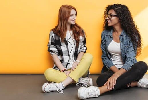 friends talking