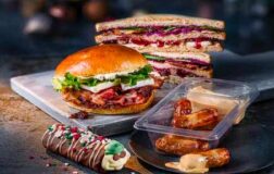 selection of M&S christmas sandwiches and snacks